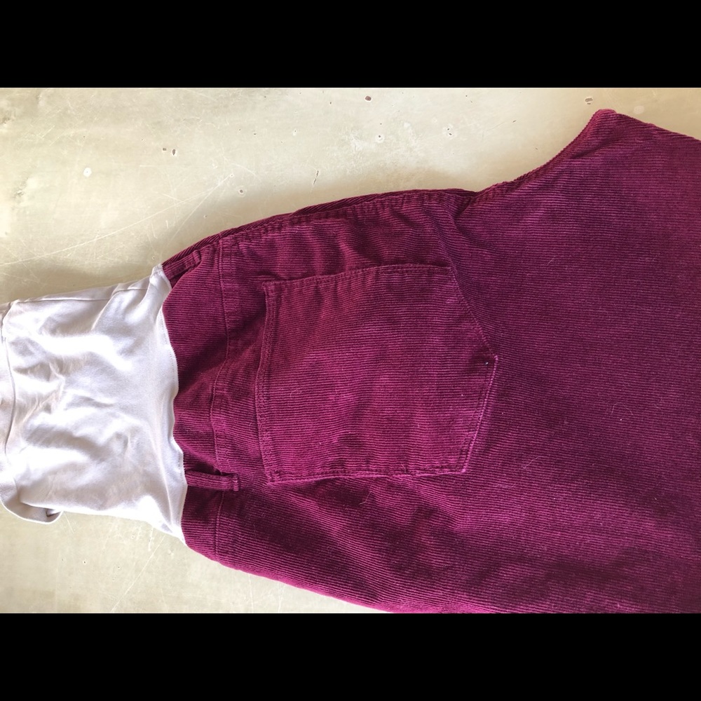 Maternity 5pocket corduroy cranberry jeans